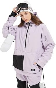 Snowverb Womens Mens Insulated Waterproof Snowboarding Mountain Jackets with Hood Skiing Coat Snowboard Winter Ski Jacket (AU, Alpha, Medium, Regular, Regular, Lavender Purple)