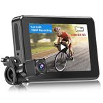 PARKVISION Handlebar Bike Mirror,Bicycle Rear View Camera with Recording,1080P Bicycle Camera with 4.3'' HD Waterproof Screen,110° Angle View,360°Rotatable Bracket,Compatible with Mountains,Ebikes