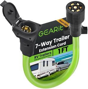 GearIT Heavy Duty 7 Way Plug Inline Trailer Cord with 7 Gang Junction Box