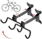 UU-Major Bike Wall Mount,Heavy Duty Bike Hanger, Mounted Bike Hook for Garage Wall,Horizontal Bike Rack for MTB,Road And Hybrid Bikes Storage,Thicker Metal With Rubber Coating.(Adjustable*2 Pack)