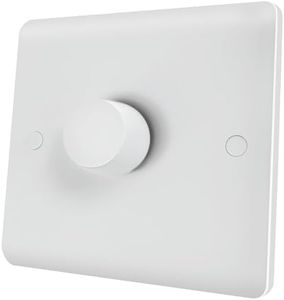 iolloi LED Dimmer Switch For Dimmable LED Incandescent Halogen Bulbs, Push on/off Rotary Universal Dimmer-Switch, No Neutral Required,1 Gang 2-Way,3-100W (1-10 LEDs)