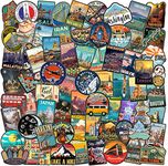 junkyard Waterproof Vinyl Travel Stickers for laptopS, tabs, Luggage, journals and Other Art n Craft Activities (Pack of 70), Self-Adhesive