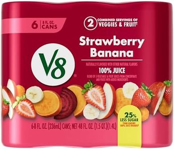 V8 Strawberry Banana 100% Fruit and Vegetable Juice, 8 fl oz Can (6 Pack)