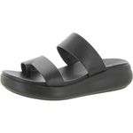 Naturalizer Womens Drift 2 Leather Slip On Slide Sandals Black 11 Medium (B,M)