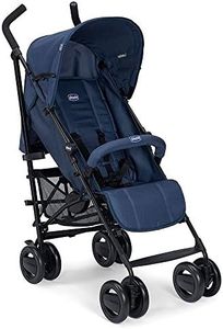 Chicco London Up Poussette Légère et Compacte, Dossier Inclinable avec Arceau de Protection, Pliage Parapluie - de la Naissance à 15 Kg - Bleue