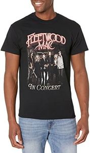 Fleetwood Mac unisex adult Official Fleetwod Mac in Concert Black T-shirt T Shirt, Black, Small US