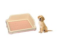 Taiyo Pluss Discovery® Portable Dog Toilet Potty Training Tray (48 cm X 40 cm) with 2 Side Protection Wall for No Leak, Spill & Accident, Indoor Pee Pad Holder for Puppies and other Small Breeds (Pink)