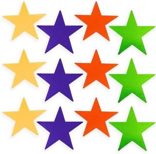 Fun Express - 12" Assorted Cardboard Star Decor 12pc for Party - Party Decor - Wall Decor - Cutouts - Party - 12 Pieces