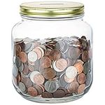 Large Coin Bank Jar with Slotted Go