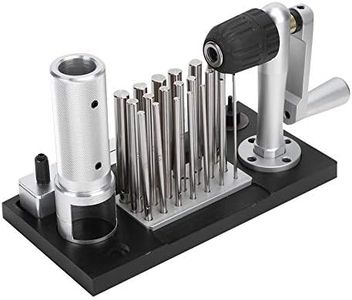 Jump Ring Maker, Stainless Steel Durable Jewelry Ring Making Tool Professional Winder Hand-cranked Wire Drawing Machine Ring Jumping Tool with 20 Mandrels, 6 Fixing Screw for Jewelry Making Processing
