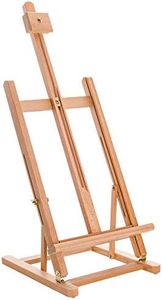 U.S. Art Supply 38" High Wooden H-Frame Studio Tabletop Easel for Painting - Adjustable Artist Table Top Easel, Holds Up to 22" Canvas - Small Portable Display Easel, Paint Canvas Stand