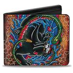 Buckle-Down Men's Bifold Wallet Tattoo Johnny Panther Bi-Fold, Multicolor, 4.0" x 3.5"