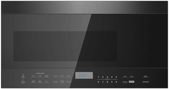 Black+Decker 1.6 Cu. Ft. 1000 Watt Over The Range Microwave Oven with LED Display, Child Safety Lock, Black