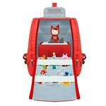 Annmore Bag for Tonies Characters, Carrying Case for Toniebox Starter Set, Holder for Tonies Figures and Headphones, Transporter for Kids Audio Players, Birthday Gift for Girls 4-8 Years, Red