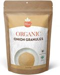 SPICY ORGANIC Onion Granules - Pure USDA Organic - Non-GMO Culinary Granulated Onion- Perfect for Use in Sauces, Soups, Salad Dressings, Condiments, Snack Foods, and Dairy Products - 4 Oz.