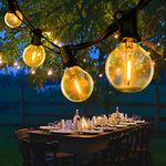 AVANLO LED Outdoor String Lights, 102FT Garden String Lights Mains Powered, Festoon Lights with 55+3 Bulbs for Indoor & Outdoor Décor Wedding Patio Cafe Party