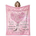 Granddaughter Gifts from Grandma, Granddaughter Gifts Blanket, Gifts for Granddaughter, Birthday Anniversary Graduation Gift for Granddaughter from Grandparents, to My Granddaughter Blanket 50''x60''