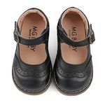 Cheerful Mario 1-6 Y Girls Mary Jane Shoes Toddler Girls Ballerina Shoes Baby Girls Dress up Shoes Black 8 UK Child