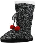 Muk Luks Women's Gloria Tall Boot, Ebony, Large