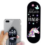 Regor Tabletop Finger Grip & Mobile Holder Mobile Stand Phone Holder for Hand & Mobile Back Holder Grip Great for Selfie & Works as iPhone Stand & Android Phone Stand -Unicorn (Black)