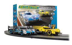 Scalextric Ginetta Racers 1:32 Analog Slot Car Race Track Set C1412T Yellow, Silver & Blue