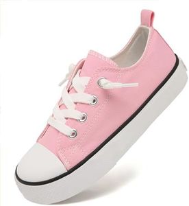 Girls Cushioned Canvas Shoes Slip On Sneakers Soft and Durable Pink