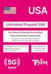 USA SIM Card for Travel to the USA. PrePaid. T-Mobile network with Unlimited Data, Calls and Texts. New Upgraded 5G SIM Card! (7 Day)