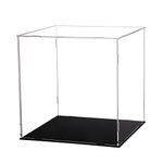 Evron Display Case for Collectibles Assemble Clear Acrylic Box Alternative Glass Case for Display Action Figures Home Storage & Organizing Toys (3x3x3 inch; 7.5x7.5x7.5 cm)