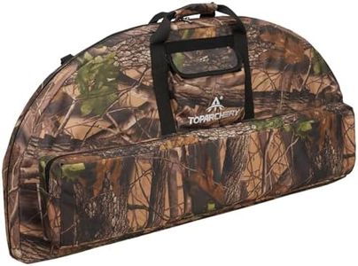 TOPARCHERY 37.4IN Compound Bow Case, 600D Oxford, Waterproof, Soft Padde Bow Case Compound Bow Soft Case with Large Pocket for Arrows Ideal for Hunting, Archery Practice, Competition & Storage-Camo
