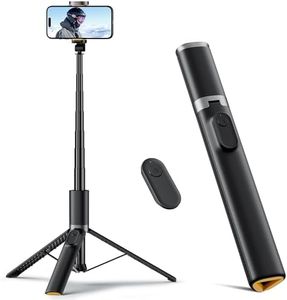 TODI 63" Phone Tripod, Tripod for iPhone & Portable Selfie Stick Tripod with Remote, Phone Tripod Stand for Video Recording, Travel Tripod for Cell Phone Tripod Compatible with iPhone 15/14/13/Android