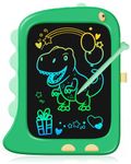 KOKODI LCD Writing Tablet Doodle Board, 3 4 5 6 Year Old Boys Toys Gifts, 8.5 Inch Drawing Pad Airplane Travel Road Trip Essentials, Dinosaur Toddler Kids Games Birthday Christmas Stocking Stuffers