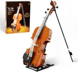 Ideas Violin Building Building-Bricks Set for Adults, Realistic Instrument Model Toy with Functional Strings and Stand, Music Lovers' Decorative Display, Compatible with Lego (921 Pieces)