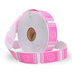 L LIKED Smile Raffle Tickets Roll,Each Tickets 1''x2'',for Events, Entry, Class Reward, Fundraiser & Prizes,1000 Tickets Per Roll -Pink