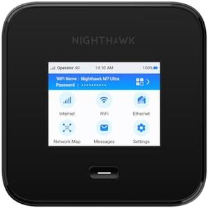 NETGEAR Nighthawk M7 Pro Mobile Hotspot Router 5G, Unlocked, International Roaming 125 Countries, WiFi 7, Portable Device for Travel, 13 Hour Battery Life (MR7450)