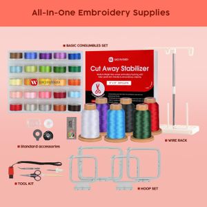 POOLIN Embroidery Machine 20x28cm – Compact Sewing Tool EOC06
