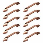 LAPO Premium Drawer Handle for Kitchen/Cabinet Pull Handles for Cupboard Drawers/Window Handle/Wardrobe Handle (96mm(4 Inch) Pack of 10, PVD-Rose Gold)