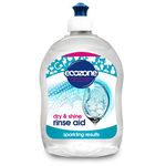 Ecozone Rinse Aid, Natural Rinsing Aid for Dishwashers, Dry & Shine Gentle Formula for Sparkling & Streak-Free Results, Leaves Glass & Crockery Hygienically Clean, Vegan Friendly Solution (500ml)