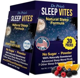 Dr. Price's Vitamins Natural Sleep Aid - Sleep Supplement - Melatonin for Sleep - 30 Packets - Sleep Aids Adults, Tryptophan, Calming Magnesium Powder, Non Drowsy Sleep Support