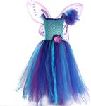 Pageant Dresses for Girls | Kids Fairy Princess Dresses with Wand and Wing - Pageant Dresses Toddler Gown Dress for