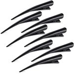 Soika® Hair Cone | Duckbill Hair Clip | Crow Clip | Alligator Hair Clips For Girls & Women (Stainless Steel black Color 4pc)