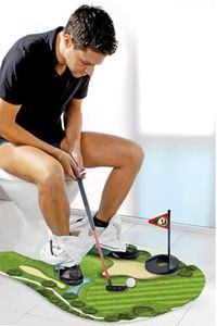 GOODLYSPORTS Toilet Golf Game-Practice Mini Golf in Any Restroom/Bathroom - Great Toilet Time - Dad Gifts, Funny Gifts for Dad, Funny White Elephant Gifts, Gag Gifts for Husband, Boyfriend, Men.