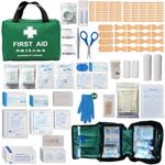 220 Piece Premium First Aid Kit Bag - Includes Eyewash, 2 x Ice Packs, Emergency Blanket, Plasters & Essentials for Home, Office, Car, Caravan, Workplace, Travel