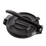 VICTORIA Cast Iron Tortilla Press Made in Colombia Roti Maker, Black