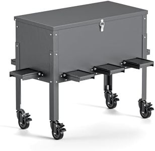 200 LBS Gravity Deer Feeder, Heavy Duty Galvanized Steel Wildlife Feeder with 8 Feeding Ports, All-Terrain Lockable Wheels, Weatherproof Metal Deer Corn Feeder for Hunting, Game & Backyard Wildlife