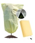 Homoda Plant Covers Freeze Protection Large, 78''W x 94’’H Shrub Covers with Zipper and Drawstring, Frost Cloth for Winter, Outdoor Plant Blankets for Cold Weather