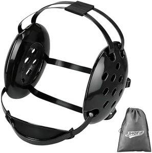 JHOFIF Wrestling Headgear, Youth & Adult Wrestling Gear with 5-Point Safety Strap System, 11 Vent Holes Ear Protection, Adjustable Size for Wrestling (One Size, Single Wrestling Headgear)