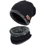 2 Pcs Winter Beanie Hats Scarf Set,