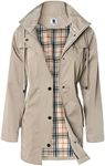 SaphiRose Women's Long Hooded Rain 