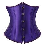 frawirshau Waist Cincher Corsets Women Lace up Boned Underbust Corset Bustier Bodyshaper M