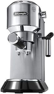 De'Longhi Dedica EC680 15 Bar Stainless Steel Slim Espresso and Cappuccino Machine with Advanced Cappuccino System, in Stainless Steel